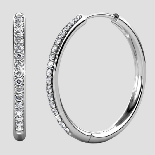 Velluna Dainty Crystal Hoops