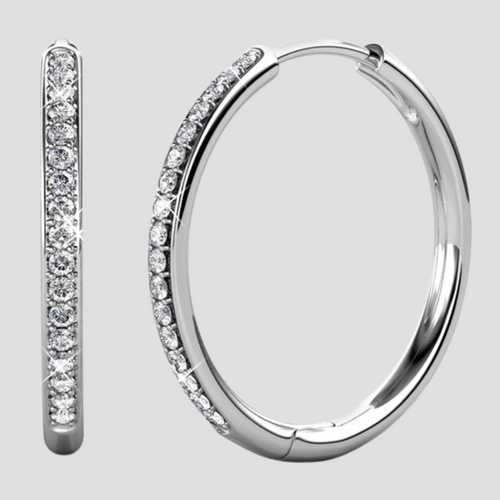 Velluna Dainty Crystal Hoops